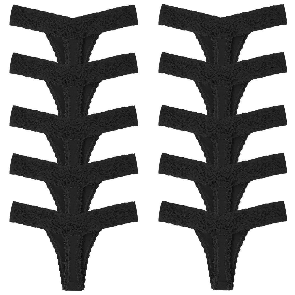 10 Pcs/Pack Elegant Lace Cotton Women's Underwear Sexy Lingerie Bennys Beauty World