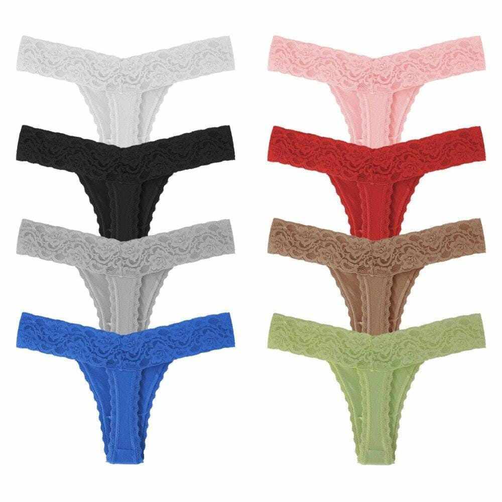 10 Pcs/Pack Elegant Lace Cotton Women's Underwear Sexy Lingerie Bennys Beauty World