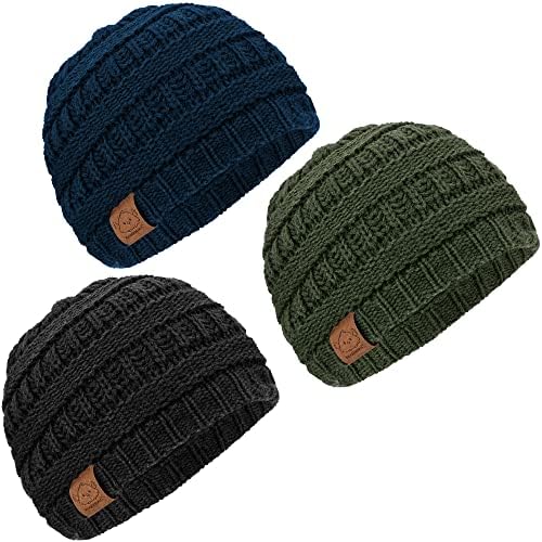 3-Pack Baby Beanies, Baby Hats - Newborn Hats, Baby Boy Hats, Baby Girl Hats, Newborn Beanie, Baby Winter Hat,Baby Hat, Baby Boy Beanie, Baby Girl Beanie, Infant Beanie,Toddler Beanie(Urban, M)