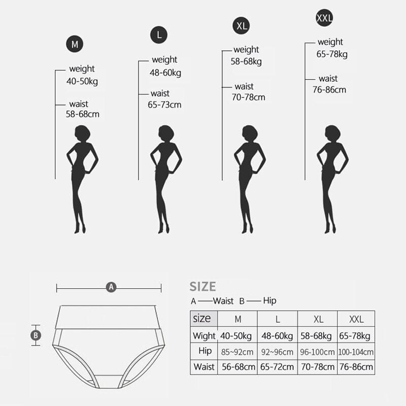 5Pcs/lot Women Panties High Waist Breathable Soft Cotton Underwear