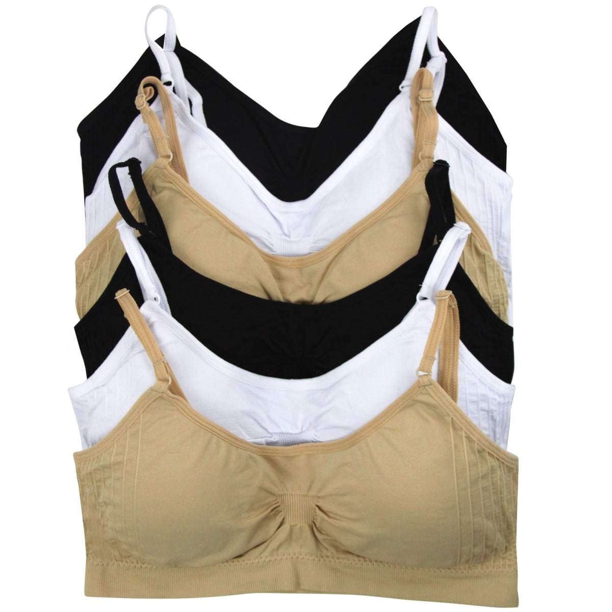 6-Pack: Seamless Wireless Bralette With Removable Pads