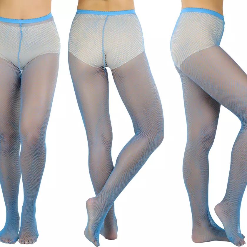 6-Pack: Women's Assorted Fishnet Sheer Microfiber Net Pantyhose Women's Clothing Blue Regular - DailySale