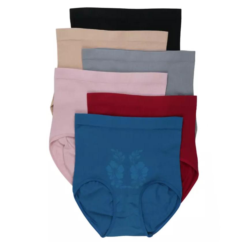6-Pack: Women's Slimming High-Waisted Panty Briefs - Plus Size