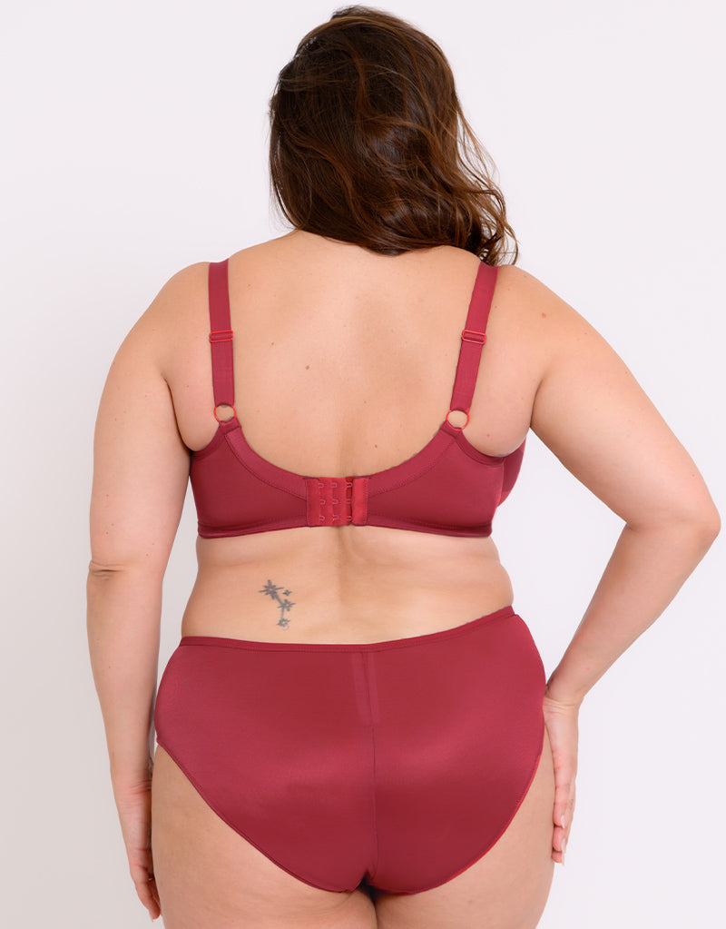 Adella Hera Full Plunge Bra Deep Rouge