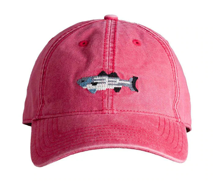 Adult's Needlepoint Hat Hats Harding Lane Striped Bass