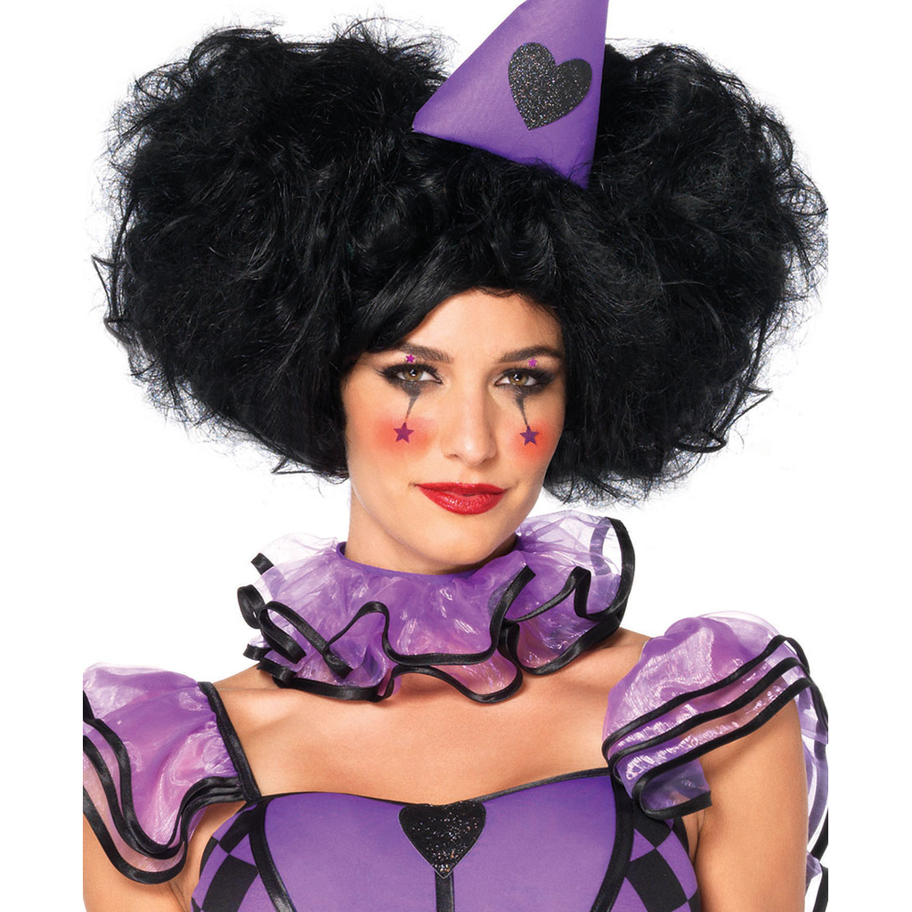 12" Puffy Black Bob Wig