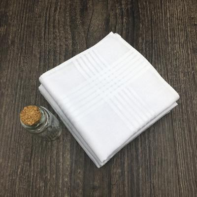 100% Cotton Handkerchief White Hanky Pocket Squares 40cm*40cm
